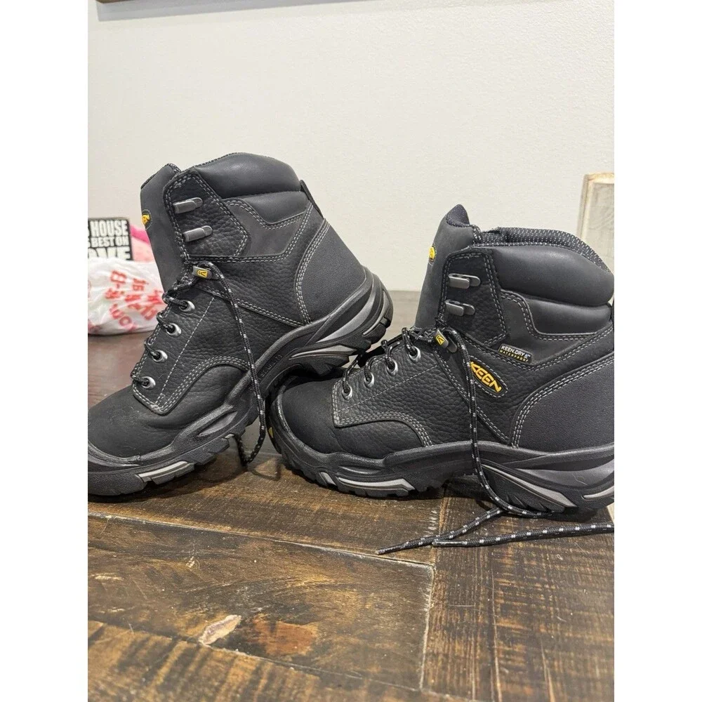 KEEN Men's Steel Toe Work Boots Black 9D EH ASTM F2413-11 1016778